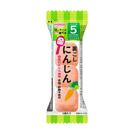 Wakodo - First baby food Pureed carrots 5M 3pcs - Baby Harbour