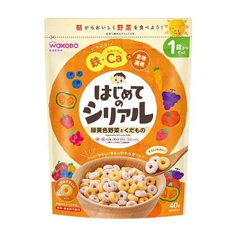 Wakodo - Vegetables ＆ Fruits Baby Cereal/Puff 40g 12M+ - Baby Harbour