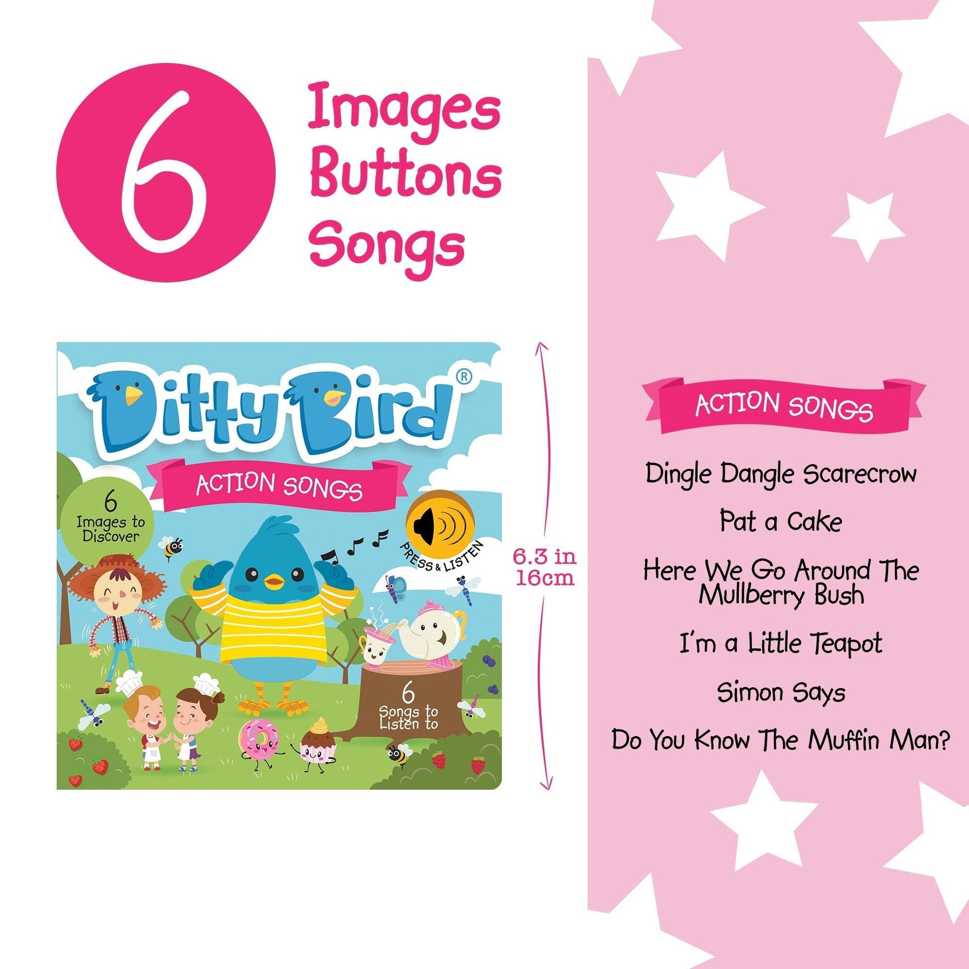 Ditty Bird - Action Songs Board Book - Baby Harbour