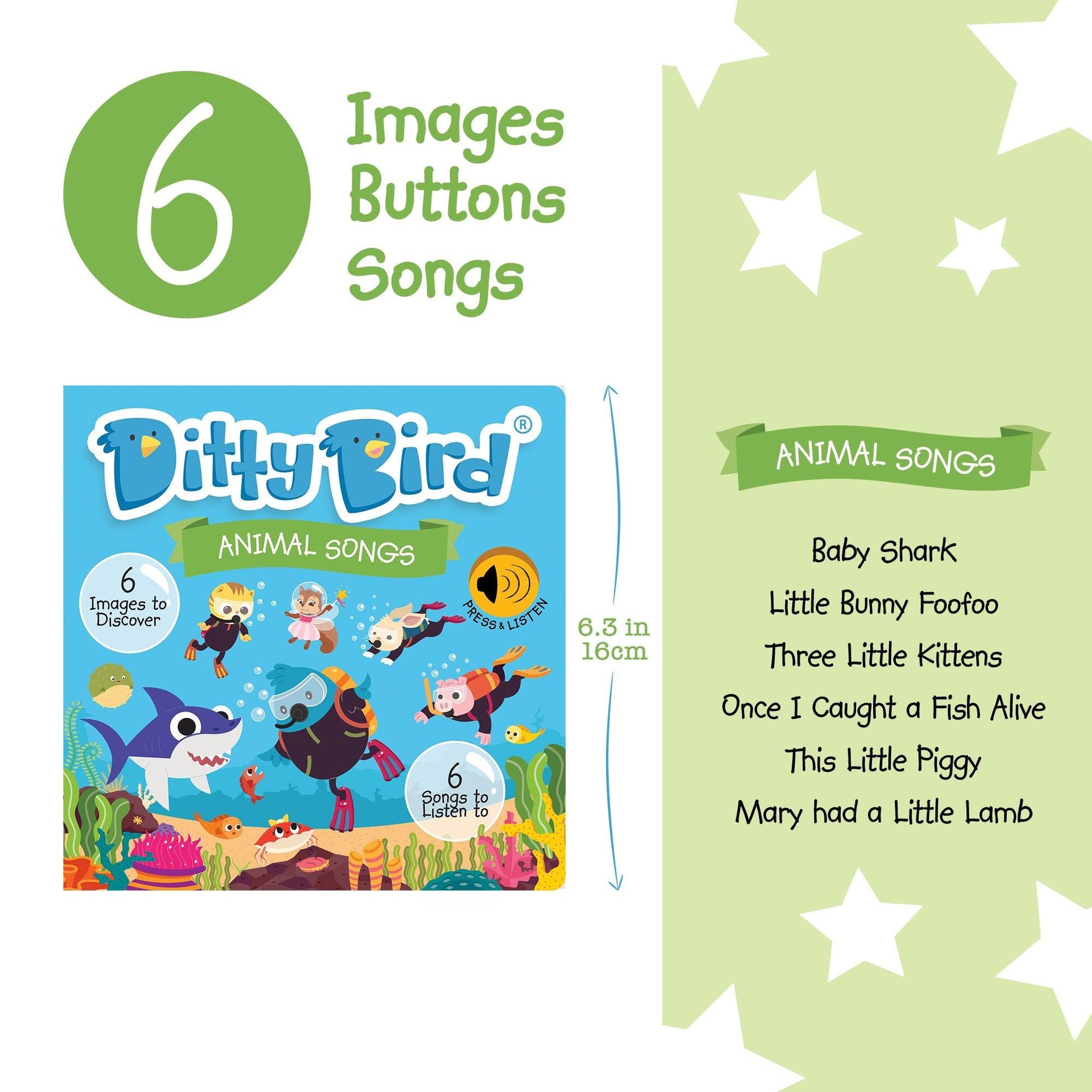 Ditty Bird - Animal Songs Board Book - Baby Harbour