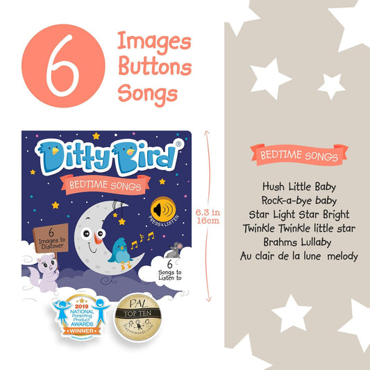 Ditty Bird - Bedtime Songs Board Book - Baby Harbour