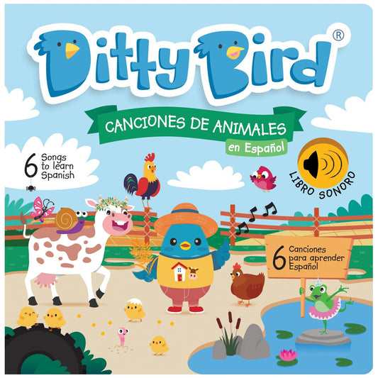 Ditty Bird - Canciones De Animales Board Book- Spanish Animal Songs - Baby Harbour