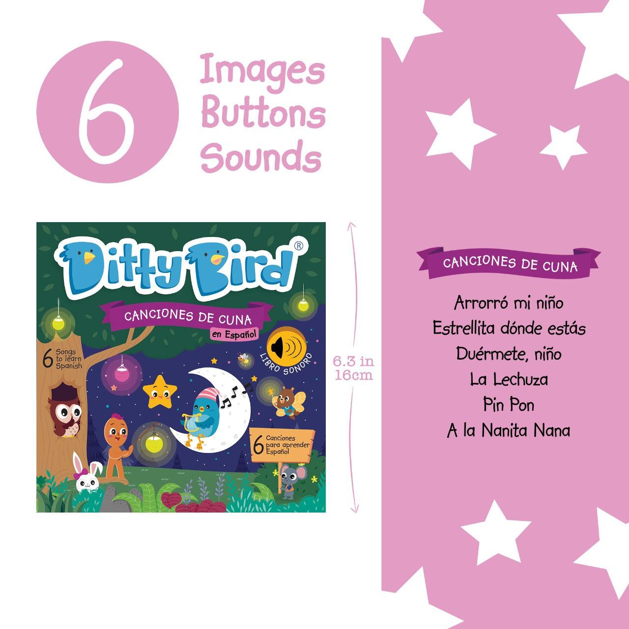 Ditty Bird - Canciones De Cuna Board Book- Spanish Lullabies - Baby Harbour