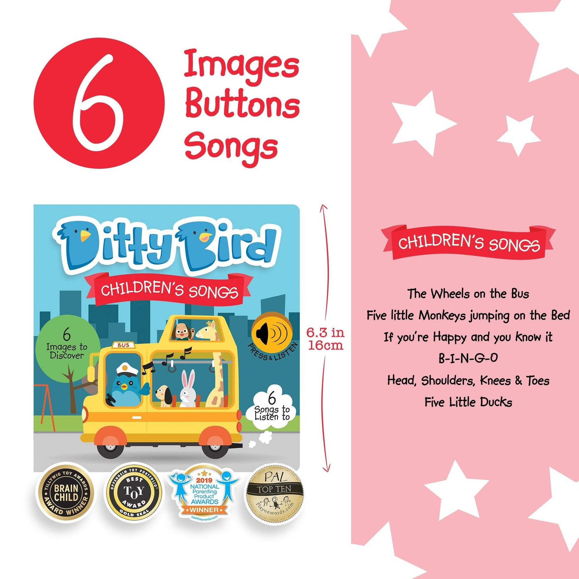 Ditty Bird - Childrens Songs Board Book - Baby Harbour