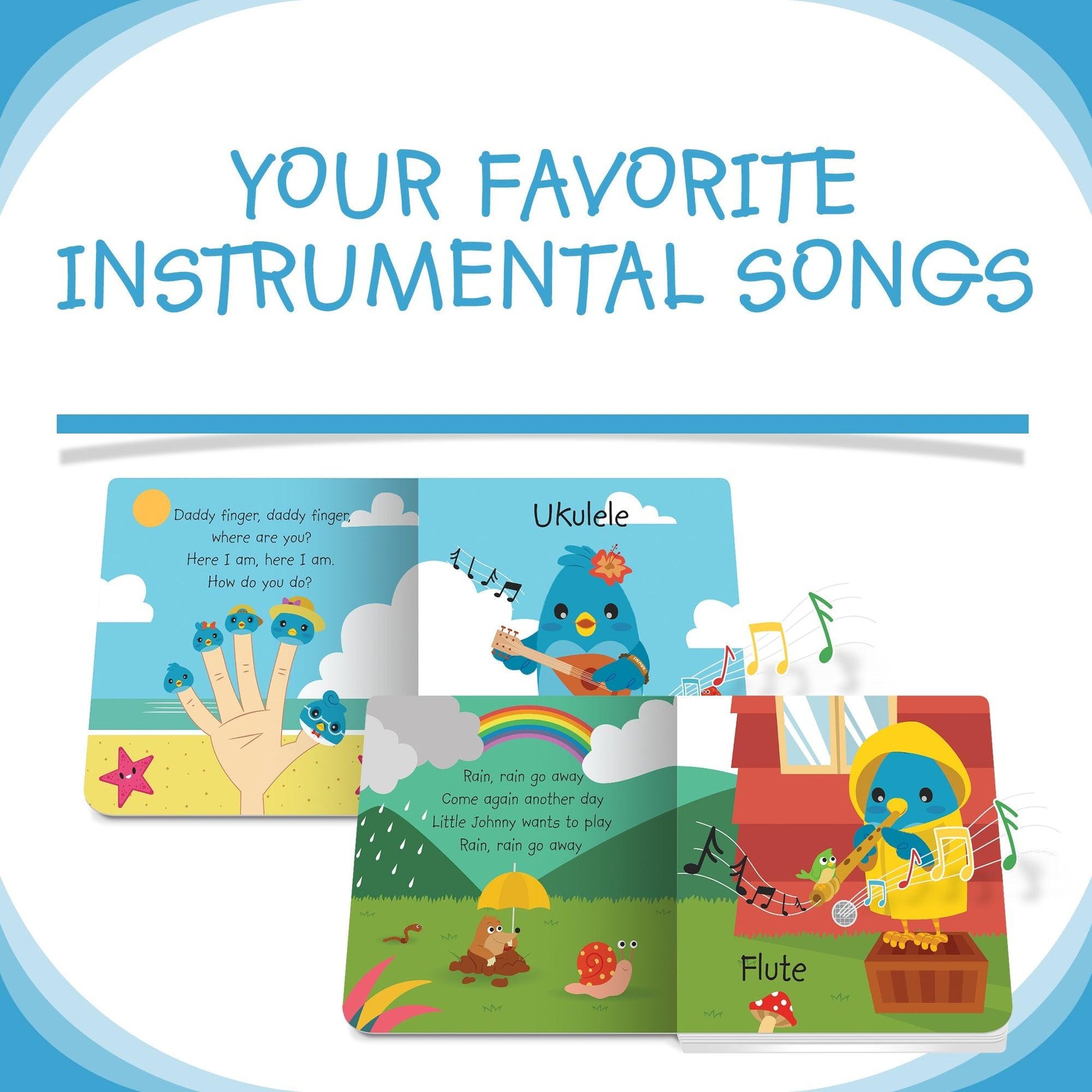 Ditty Bird - Instrumental Childrens Songs Board Book - Baby Harbour