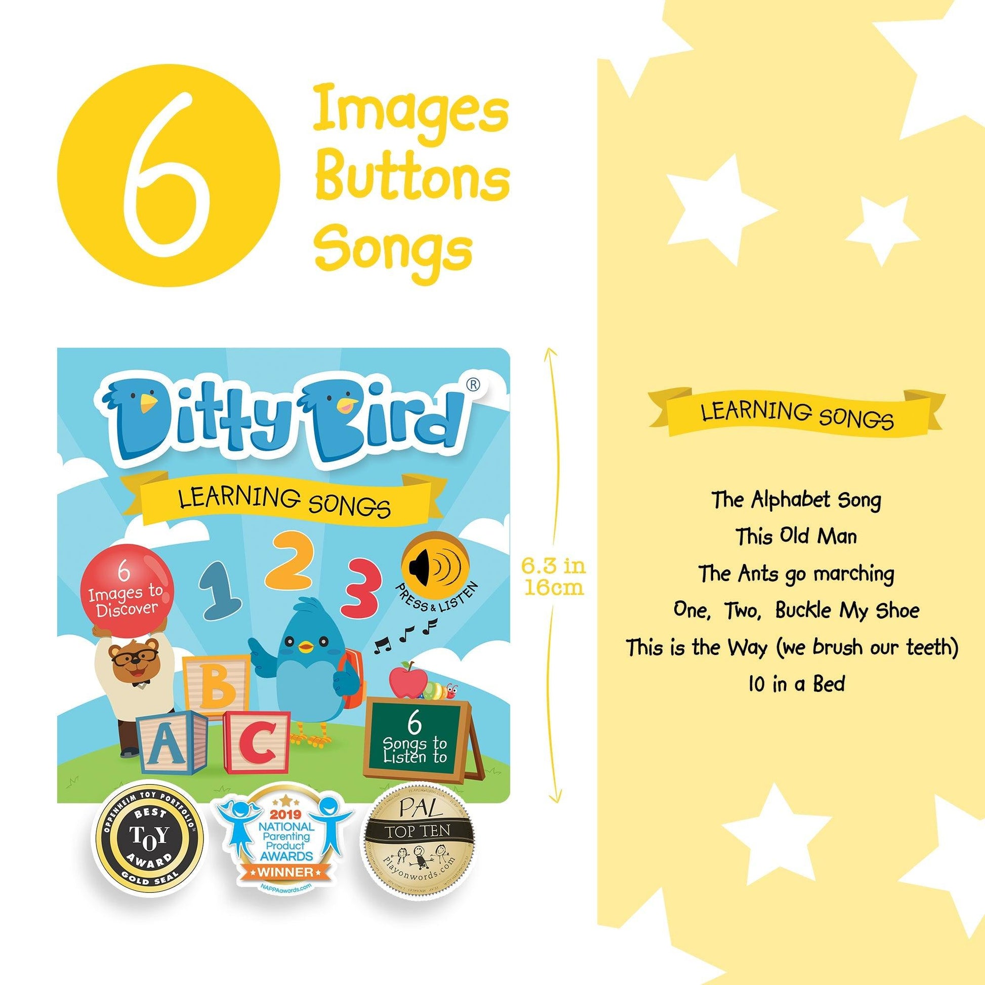 Ditty Bird - Learning Songs Board Books - Baby Harbour