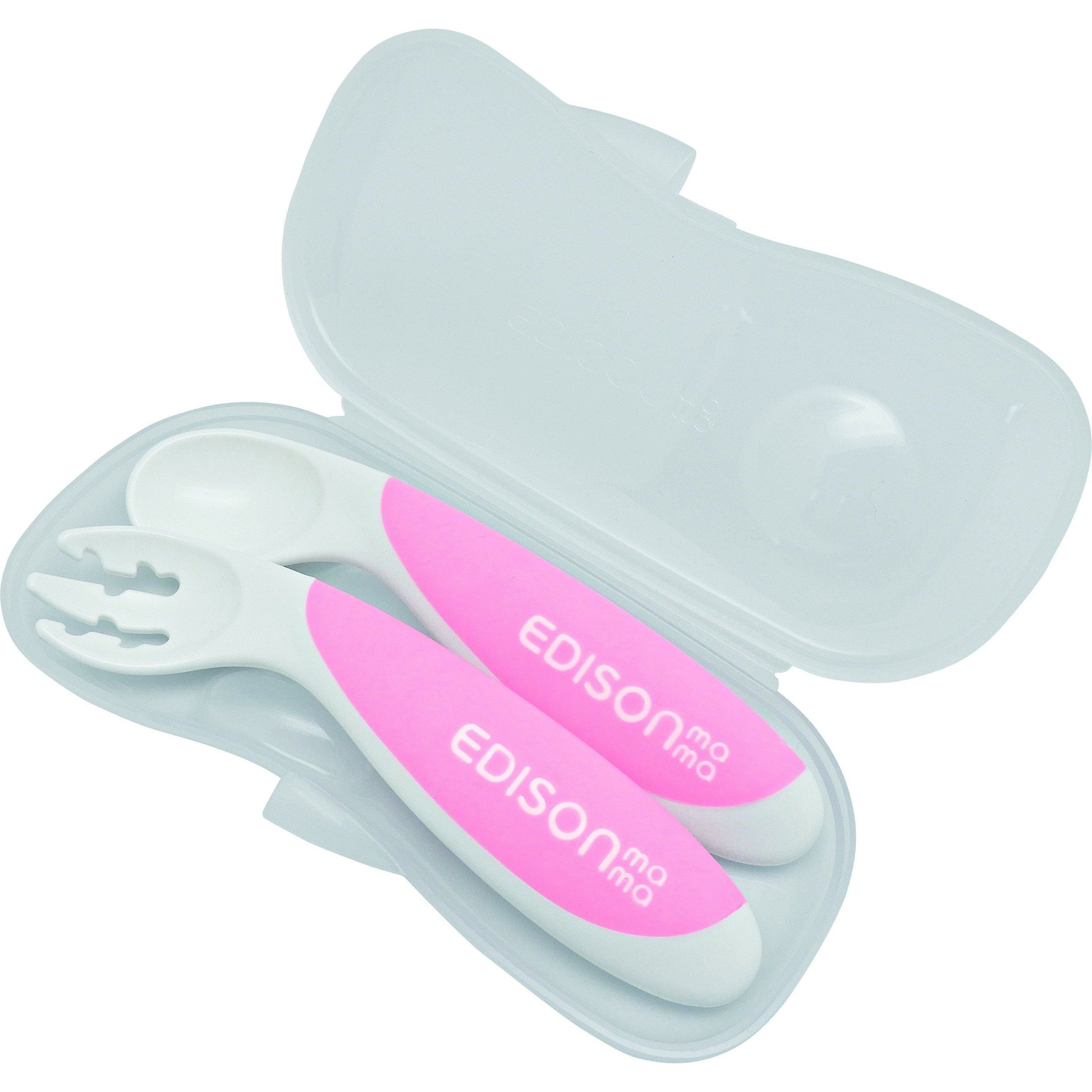 EDISONmama - Fork And Spoon Beginner Set With Case - Baby Harbour