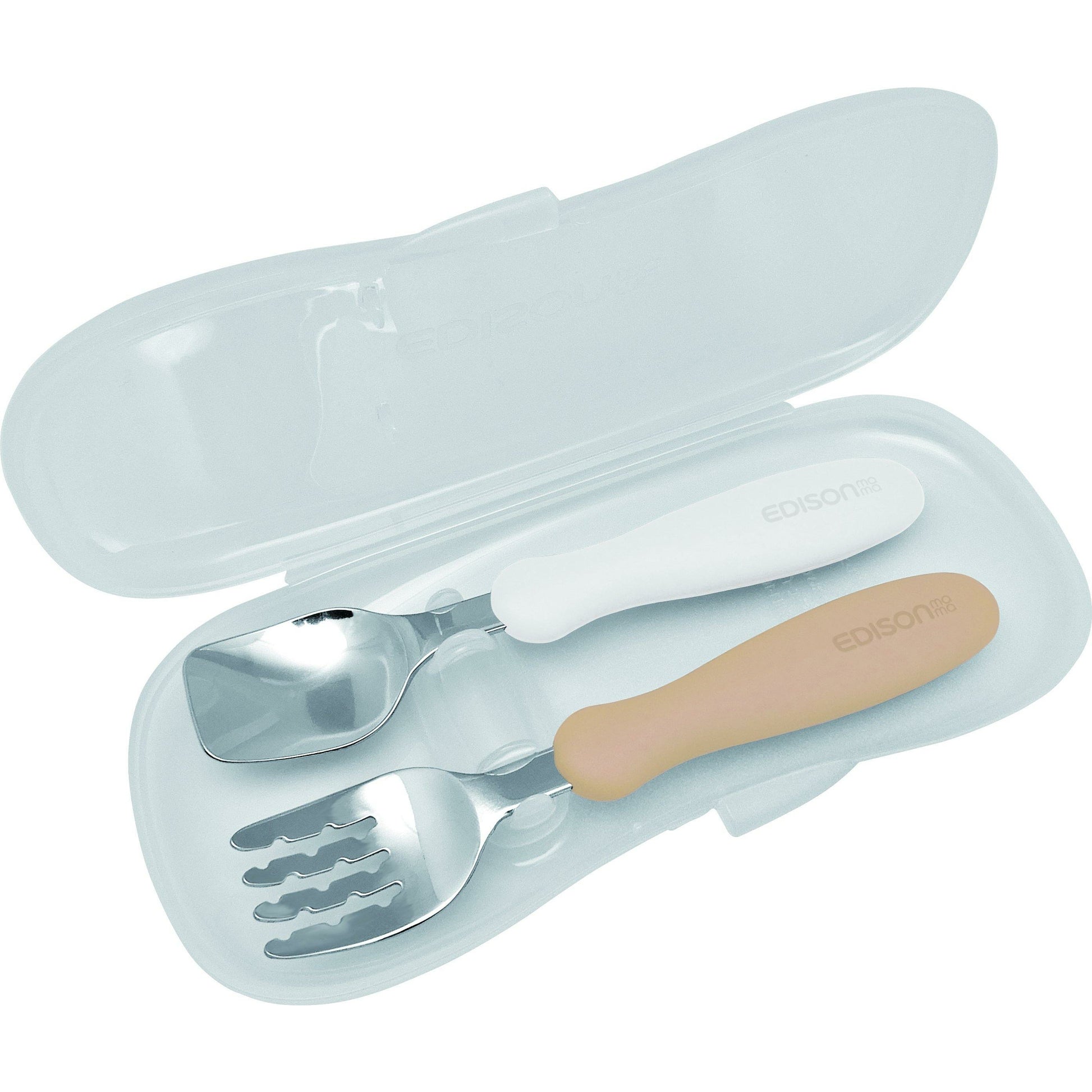 EDISONmama - Fork And Spoon Set With Case - Baby Harbour