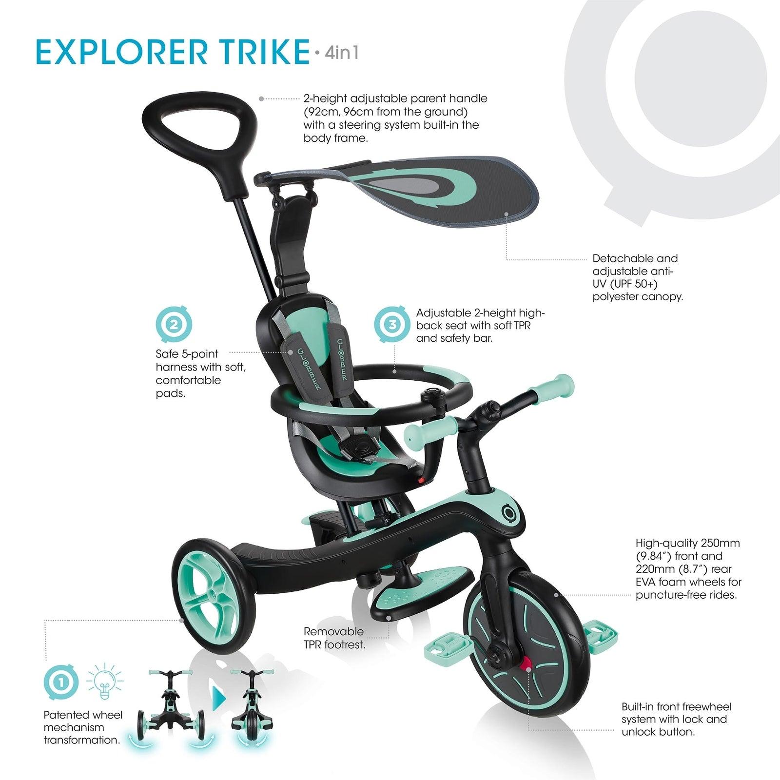 Globber - Explorer Trike 4 in 1 - Baby Harbour