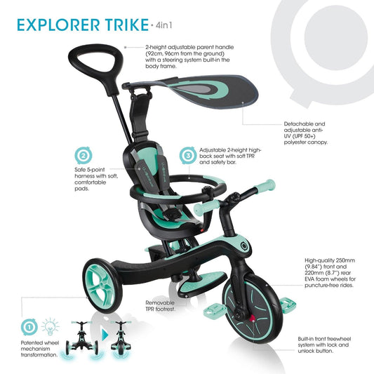 Globber - Explorer Trike 4 in 1 - Baby Harbour