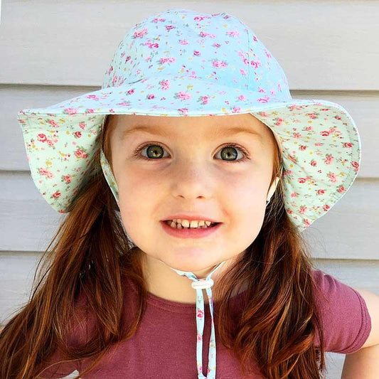 Jan Jul - Kids Cotton Floppy Hat Retro Rose - Baby Harbour