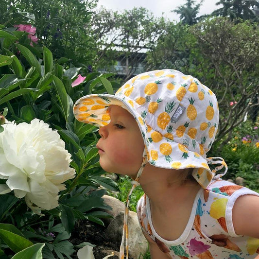 Jan Jul - Kids Cotton Floppy Hat Yellow Pineapple - Baby Harbour