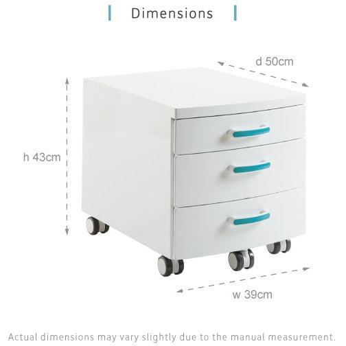 Kid2Youth - 3 Drawer Cabinet with Cushion - Baby Harbour