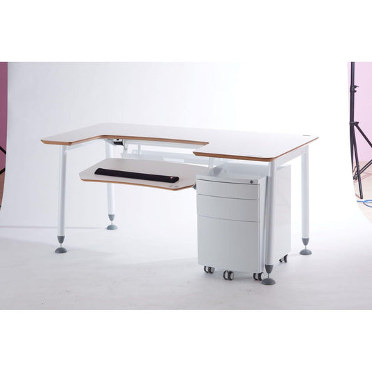 Kid2Youth - N3 160 Adult Desk and Cabinet Set White/White - Baby Harbour