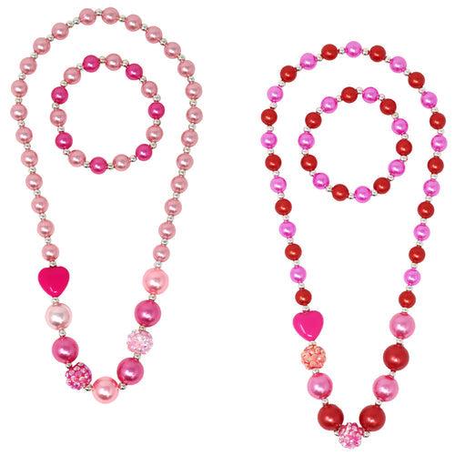 Pink Poppy - Be My Valentine Necklace and Bracelet Set - Baby Harbour