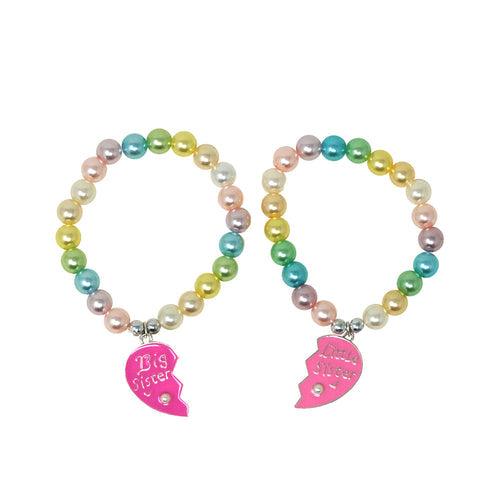 Pink Poppy - Big Sister Little Sister Pearl Bracelet - Baby Harbour