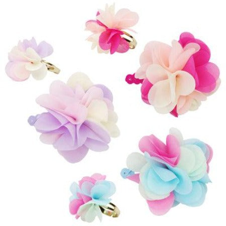 Pink Poppy - Carnation Petals Hairclip and Ring Set - Baby Harbour