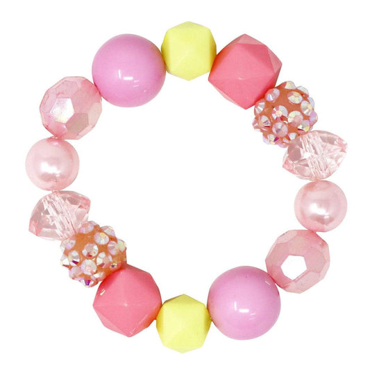 Pink Poppy - My Lovely Pink Stretch Beaded Bracelet - Baby Harbour