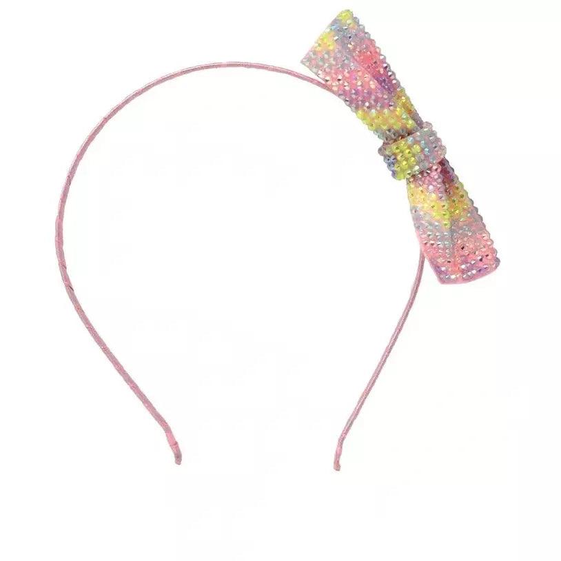 Pink Poppy - Pastel Gemstone Bow Headband - Baby Harbour