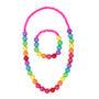 Pink Poppy - Rainbow Beads Necklace and Bracelet Set - Baby Harbour