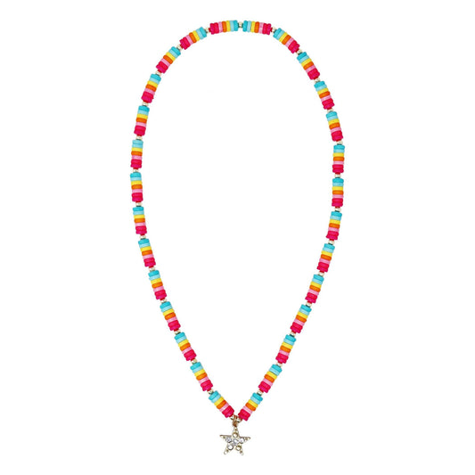 Pink Poppy - Rainbow Star Sparkle Necklace - Baby Harbour