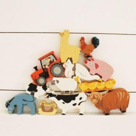 Tender leaf toys - 1 piece Farmyard Animals Display Shelf Set - Baby Harbour