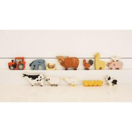 Tender leaf toys - 1 piece Farmyard Animals Display Shelf Set - Baby Harbour